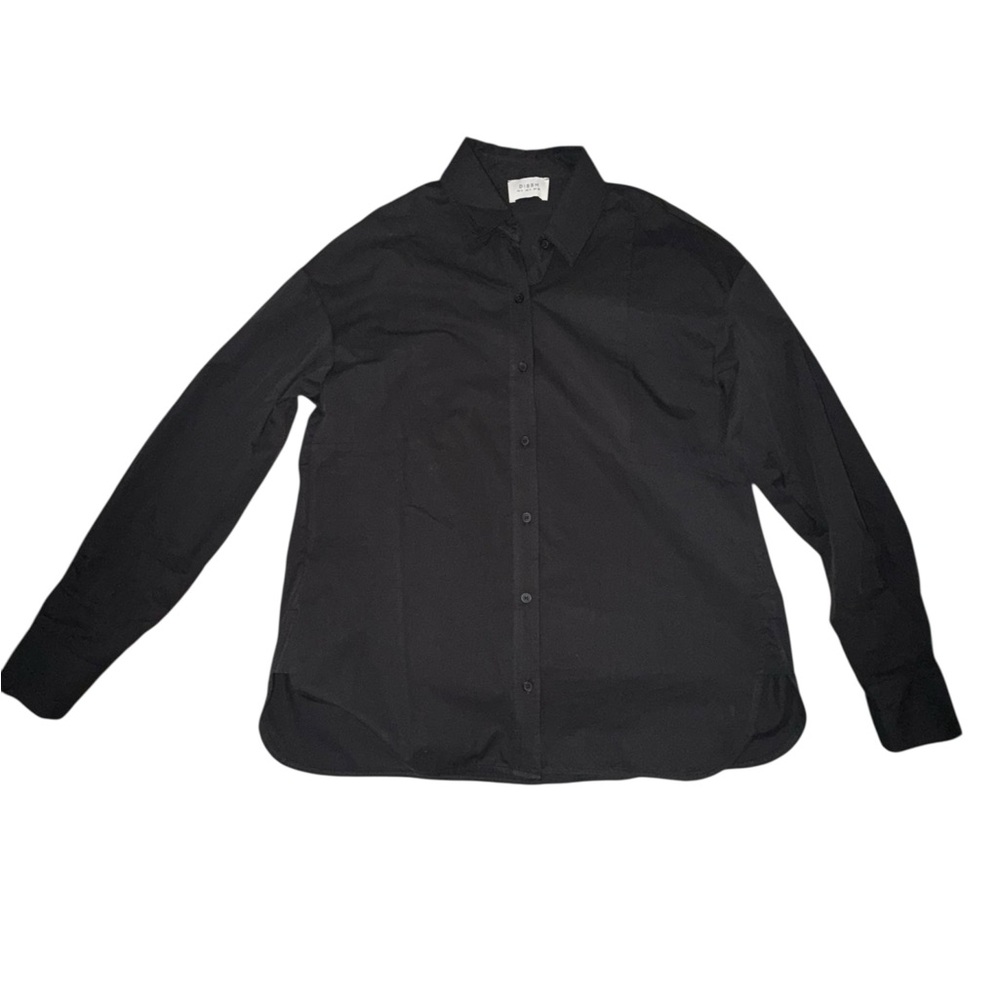 DISSH Cotton Black Dress Button Up Shirt Size 4